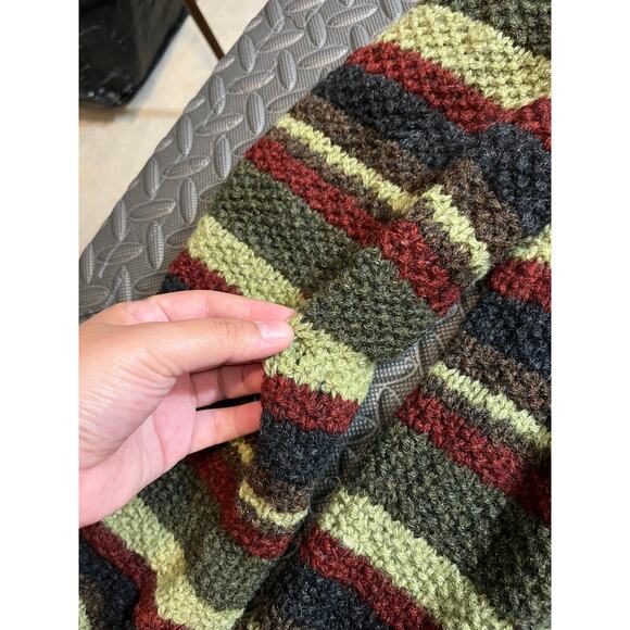 J. Crew Green and Red Crewneck Sweater Classic Stripes Joey Friends Size Large - Picture 5 of 9